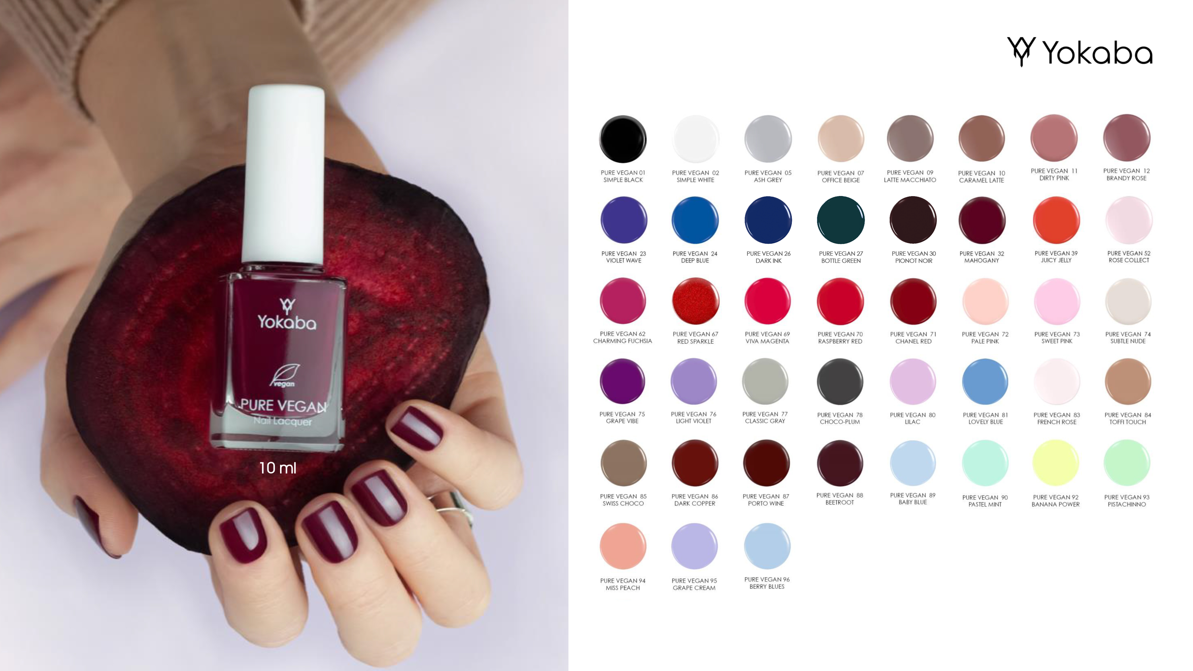 Pure Vegan Nagellack - 10ml - verschiedene Farben
