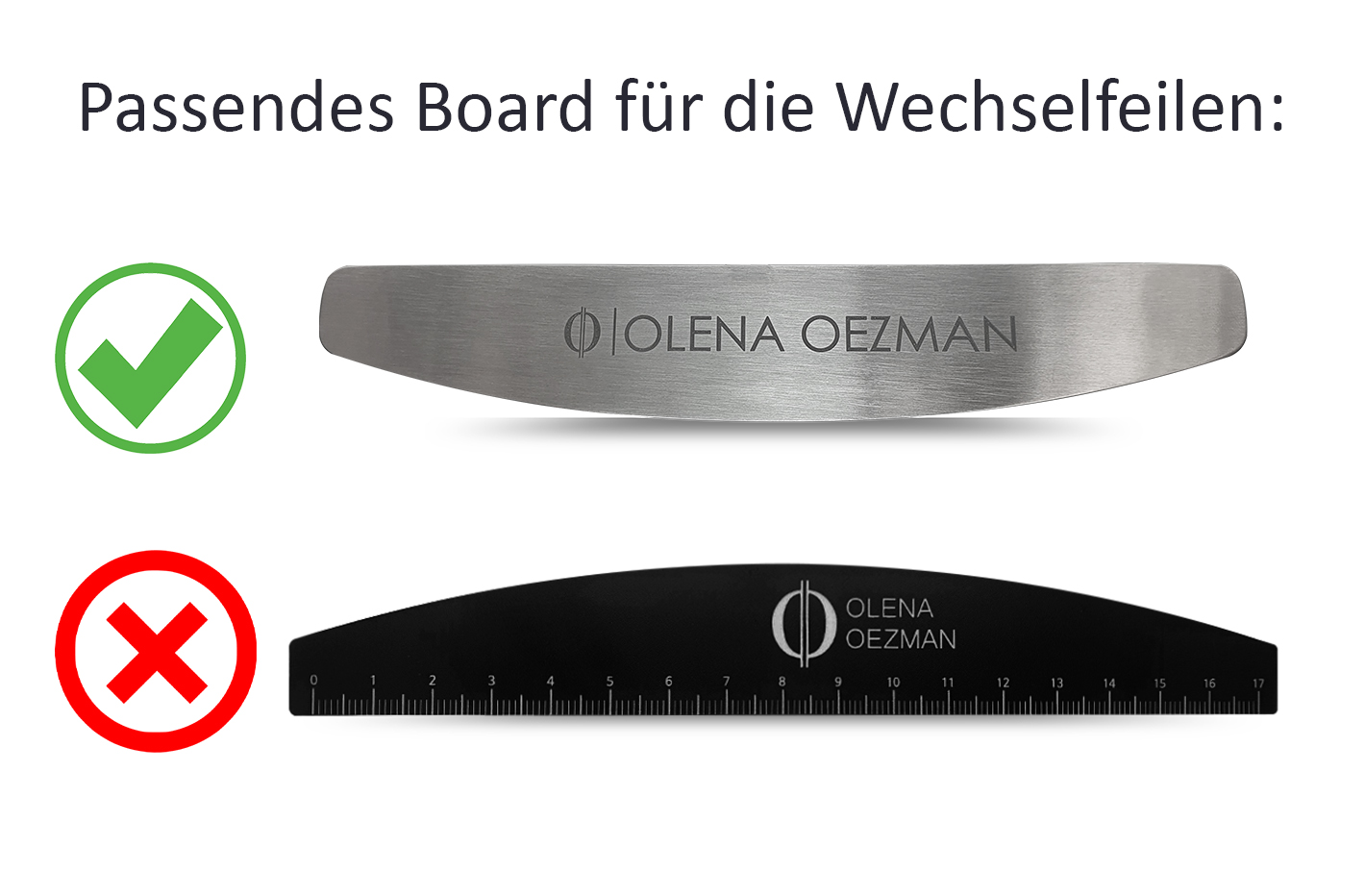 Feilenblätter für Metallboard - Halbmond